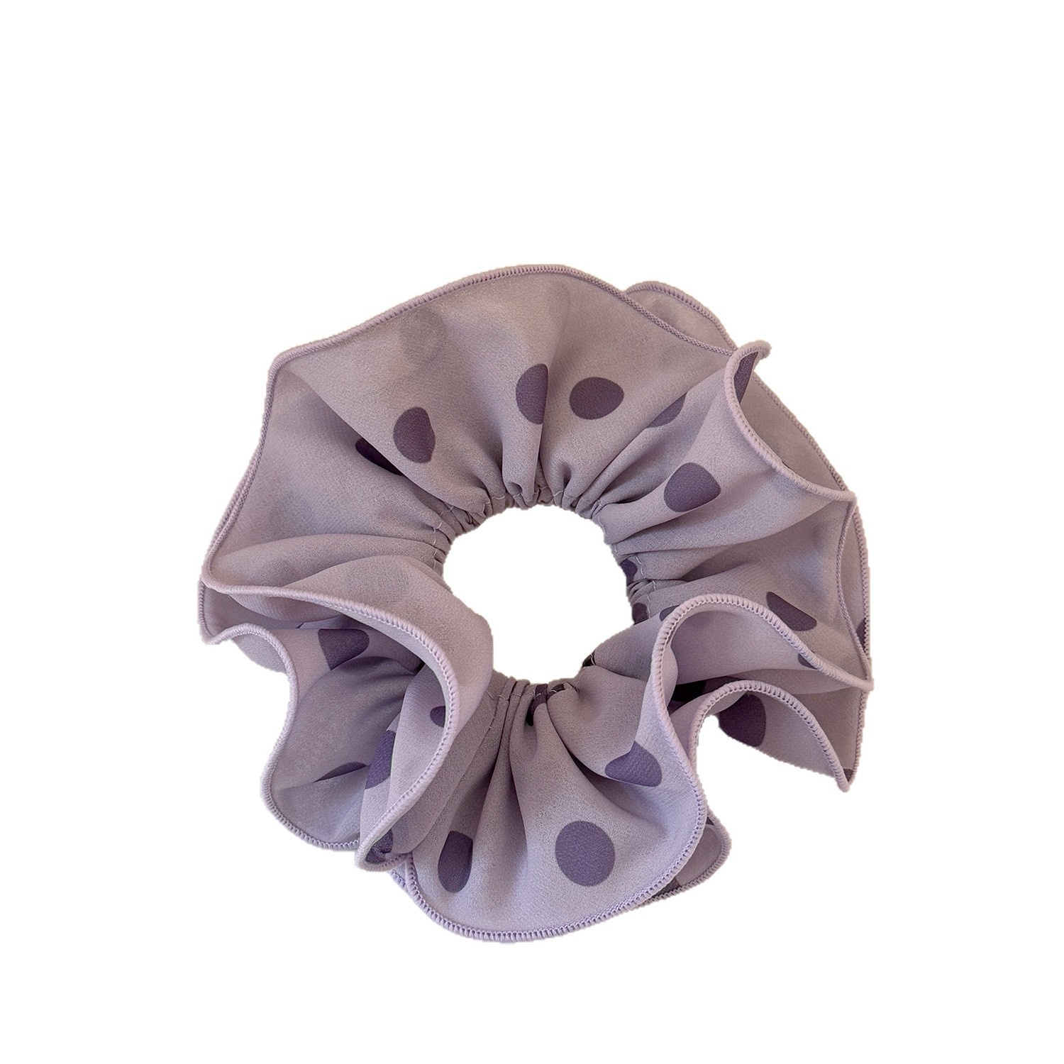 Women's Spring Everyday Cloth Hair Scrunchie Pink Purple Polka Dots