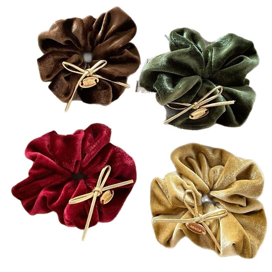 Women's Velvet Bow Knot Foldable Cloud Shark Clip for New Year