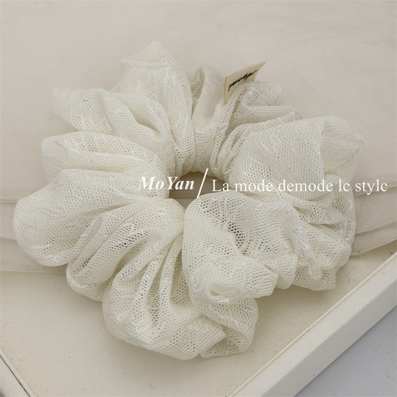 Women's Delicate Lace Floral Hair Tie For Elegant Styling White