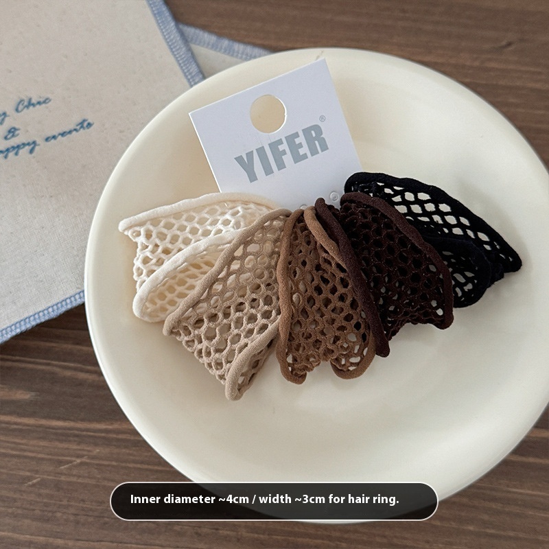 Women's High Elastic Mesh Ponytail Hair Ties Braided Fabric