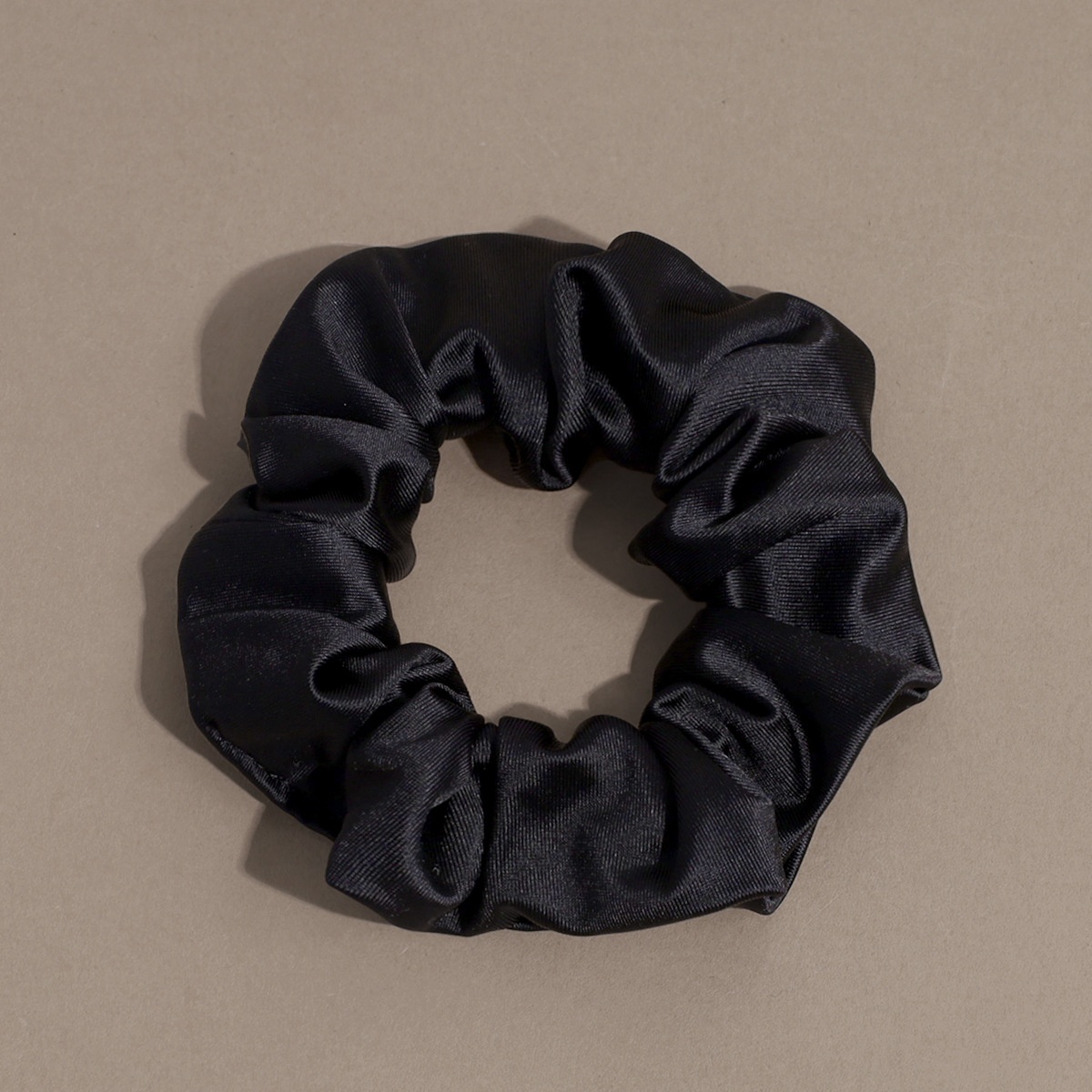 Women's Simple Autumn Polyester Ponytail Hair Tie Solid Brown