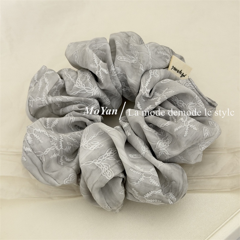 Women's Vintage Spring Cloth Hair Tie In Lilac Floral Pattern