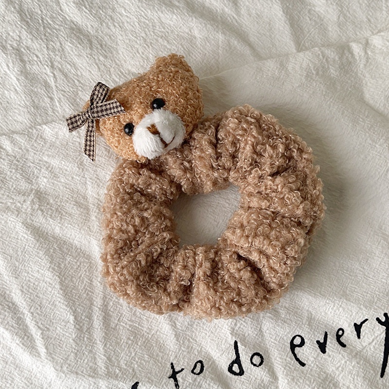 Women's Sweet Cloth Hair Tie for Holiday Street Solid Color Leopard