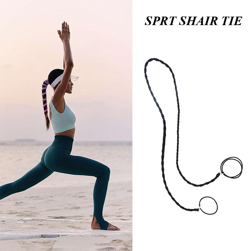 Women's Handmade Nylon High Ponytail Twist Braid Hair Tie Colorful