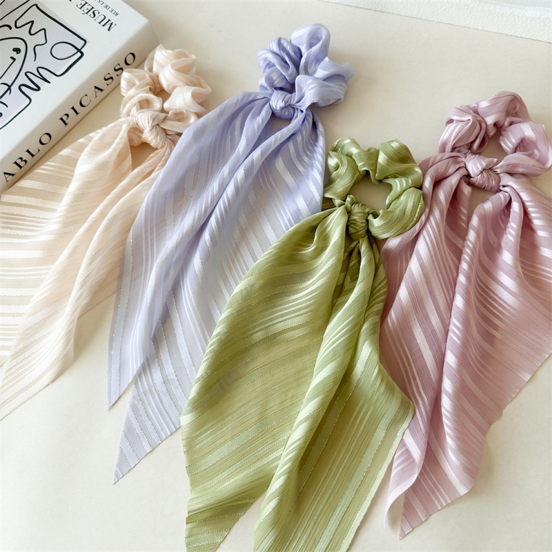 Women's Elegant Cloth Hair Tie for Holiday and Street Solid Color