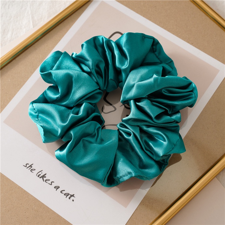 Women's Handmade Cloth Scrunchie Fashion Solid Color Daily Hair Tie