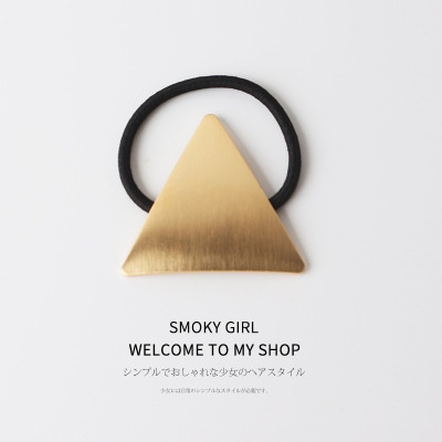 Women's Minimalist Metal Hair Ties Geometric Hollow Alloy Ponytail Holder