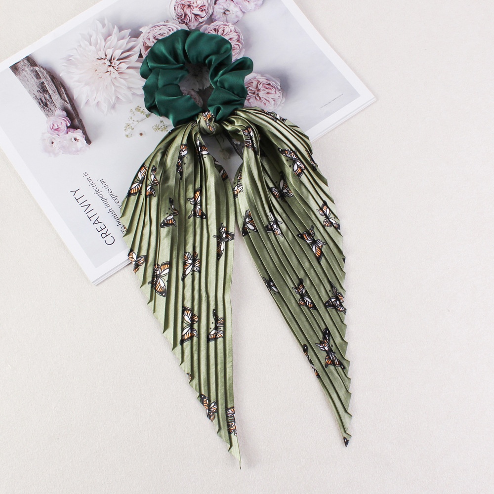 Women's Summer Cloth Tail Knot Elastic Hair Tie Cartoon Polka Dots