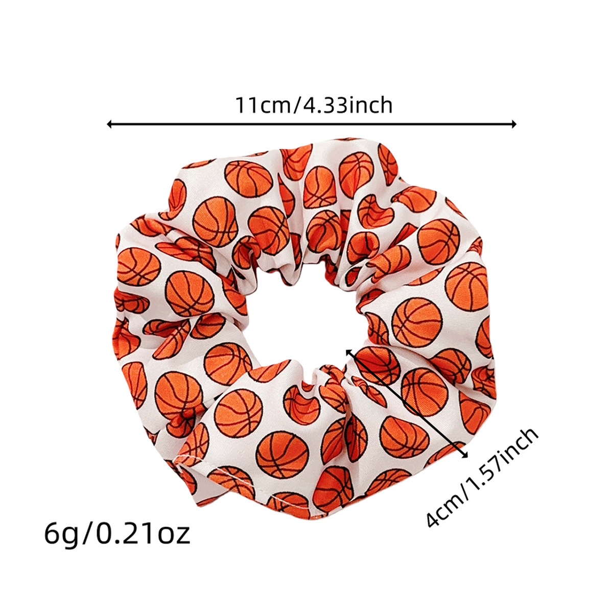 Women's Sport Fabric Scrunchie Hair Tie Basketball Football Print