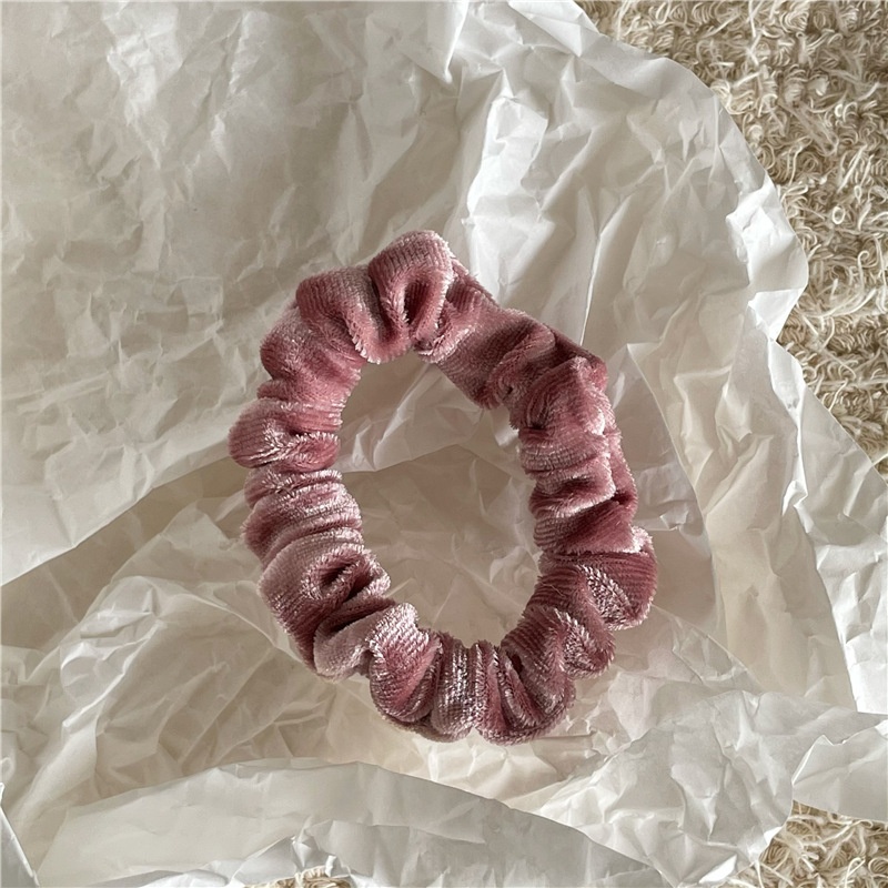 Women's All Seasons Velvet Scrunchie Hairband Daily Use Solid Color