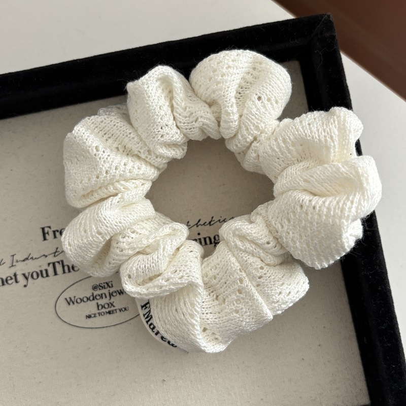 Women's Simple Knit Hair Tie Spring Everyday Hair Accessory Solid Black