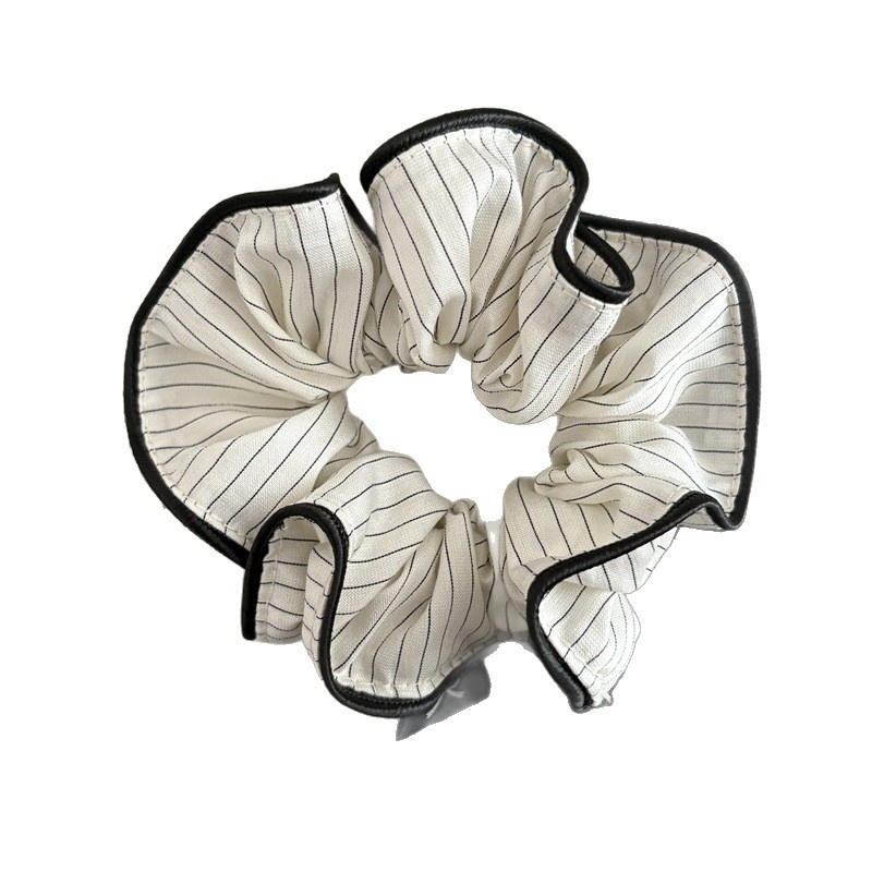 Women's Cloth Bubble Braid Hair Tie Everyday Accessory Pink Stripe