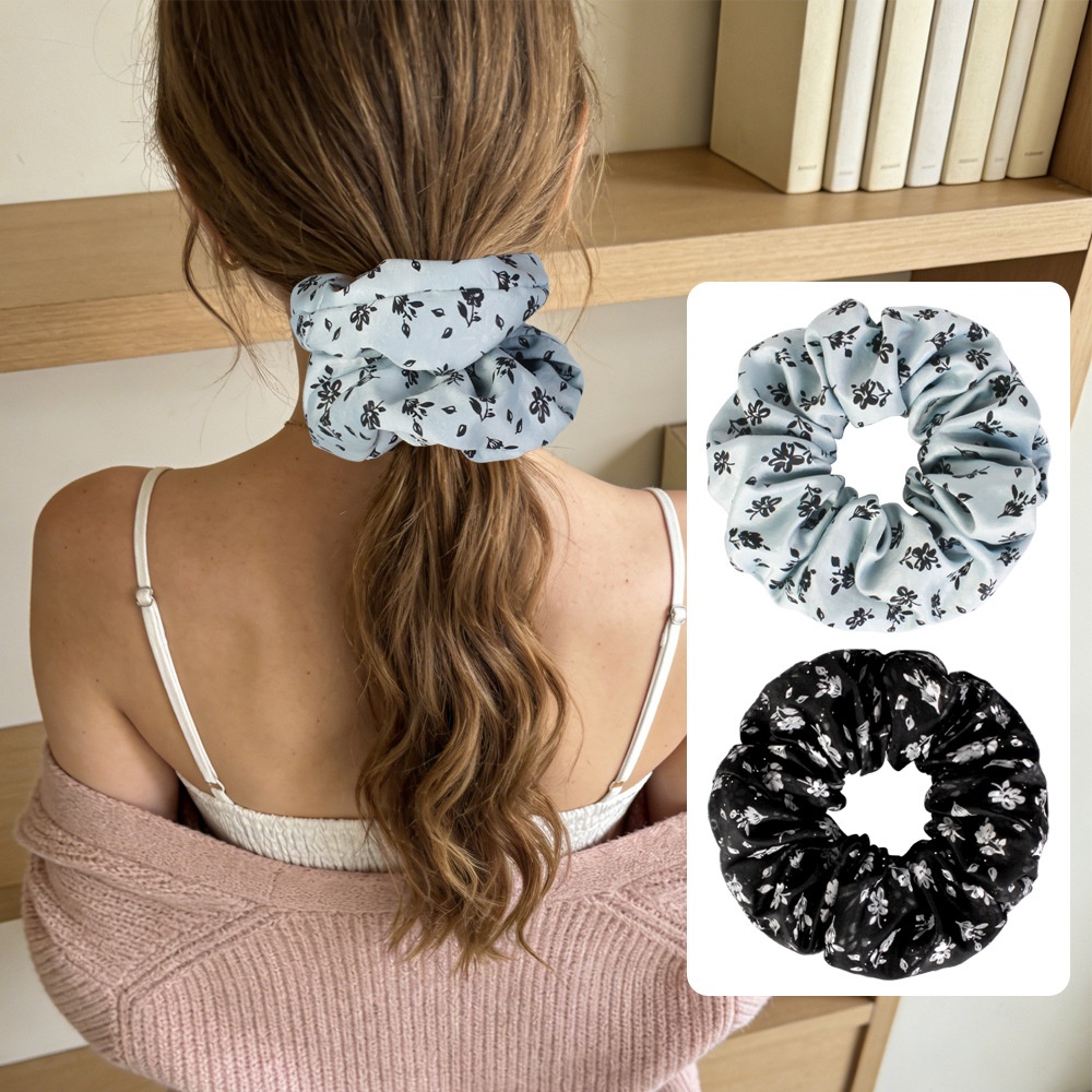 Women's Elegant Chinoiserie Polyester Hair Tie White Ditsy Floral