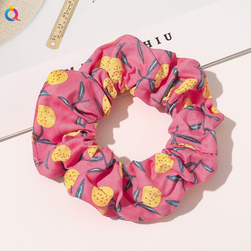Women'S Daily Cloth Hair Tie Simple Plaid Fruit Flower Patterns