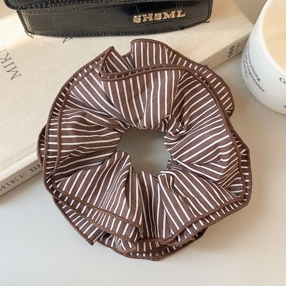 Women's Elegant Pleated Cloth Hair Tie Solid Color Minimalist Daily Scrunchie