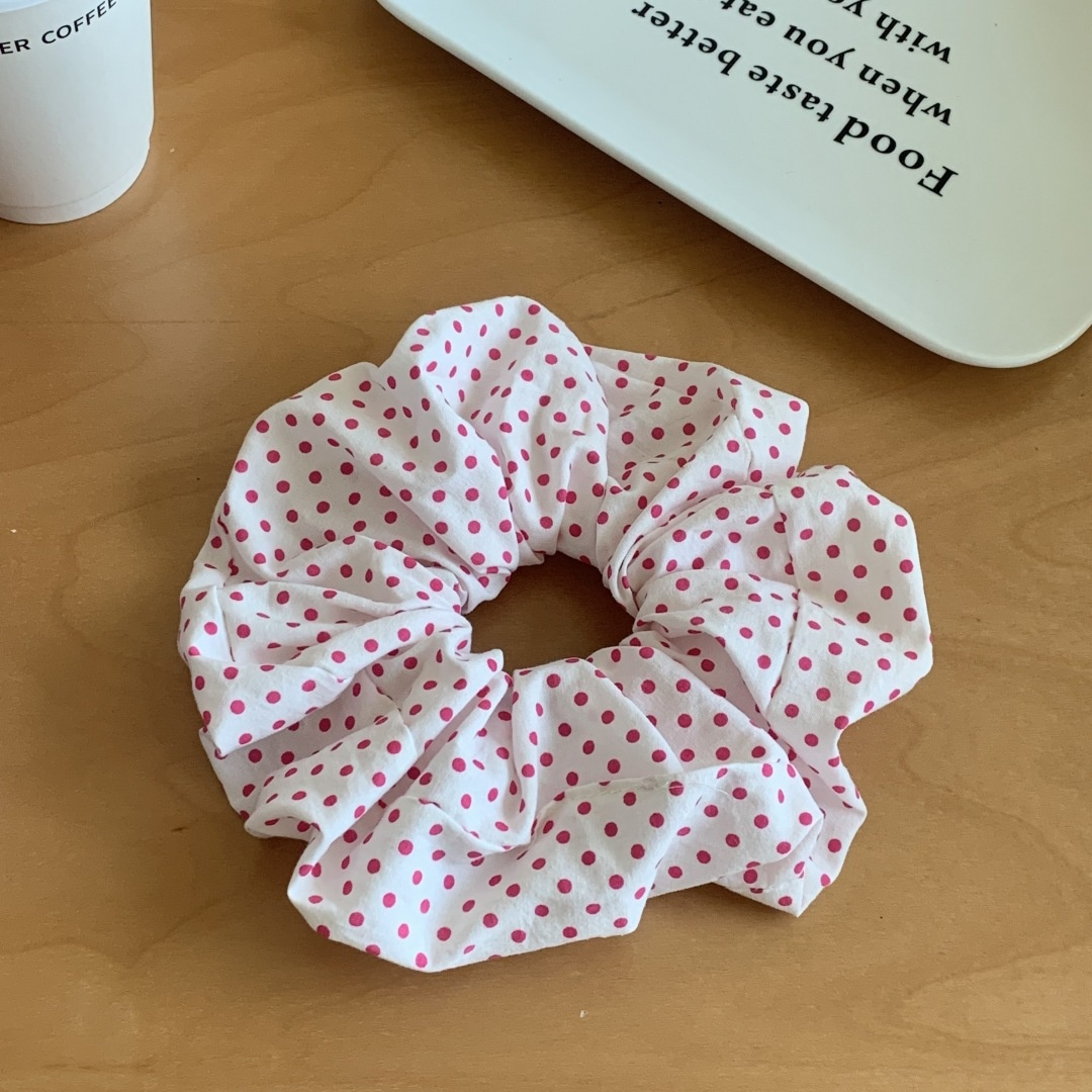 Women's Sweet Purple Plaid Cloth Hair Rope for Summer Bubble Braids