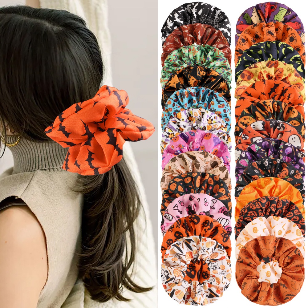 Women's Simple Halloween Elastic Cloth Hair Ties Festive Hair Bands
