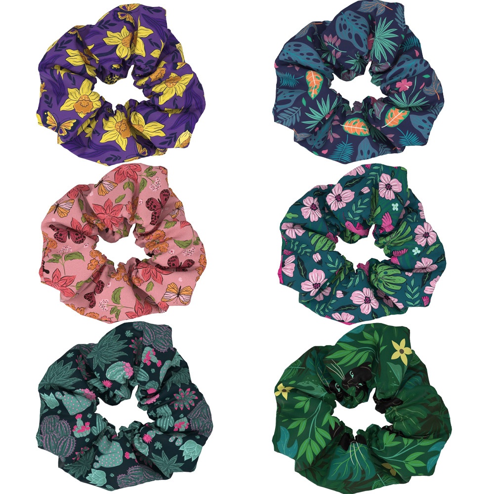 Women's Summer Fabric Big Bow Hairband Tropical Rainforest Floral