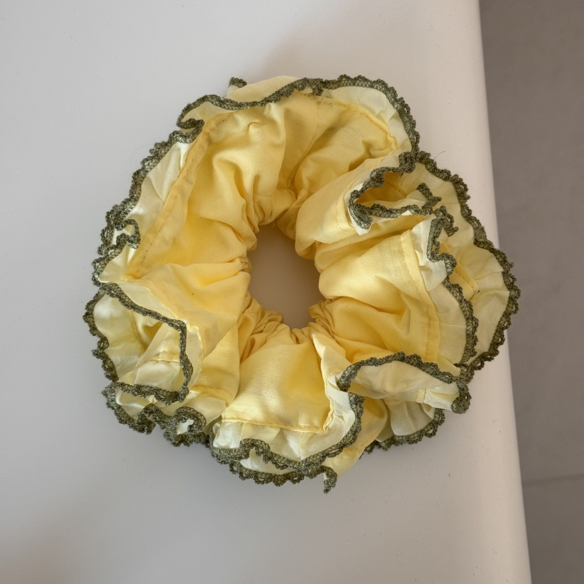 Women's Summer Everyday Cloth Hair Tie Accessory Yellow Color Block