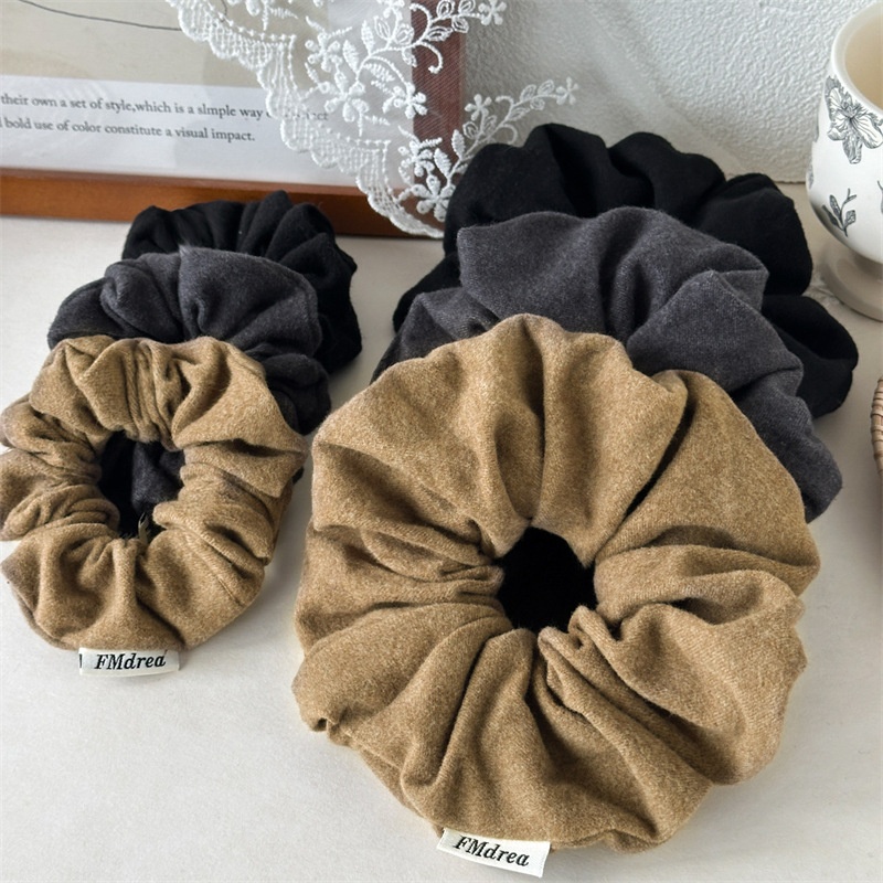 Women's Simple Winter Polyester Plush Bow Hairband Solid Color