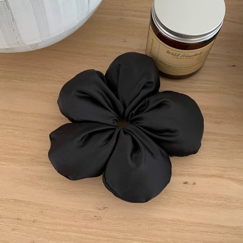 Women's Holiday Cloth Hair Tie Elegant 3D Bread Sponge Flower