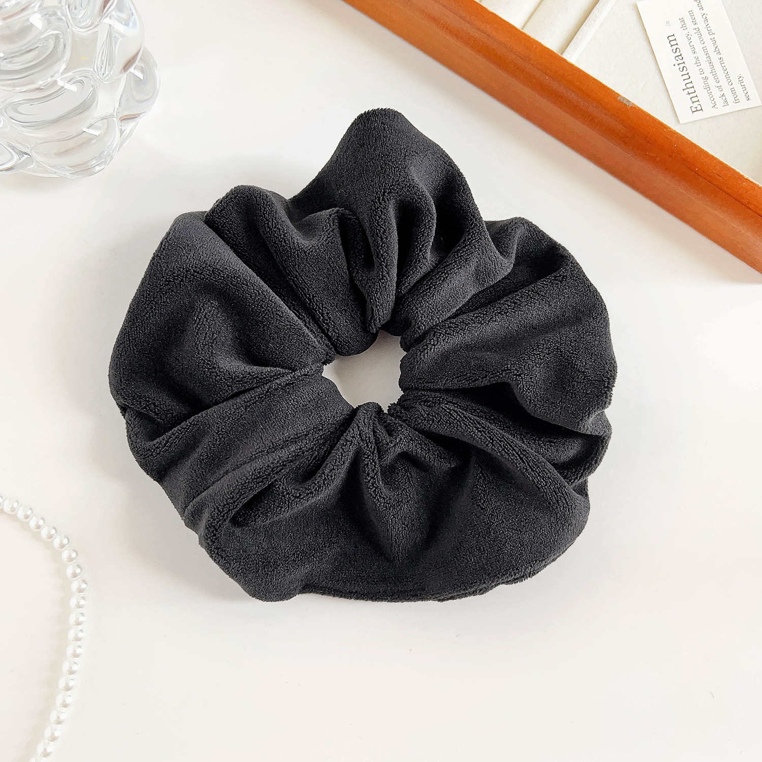 Women's Retro Velvet Hair Ties Autumn Winter Plush Knit Scrunchies