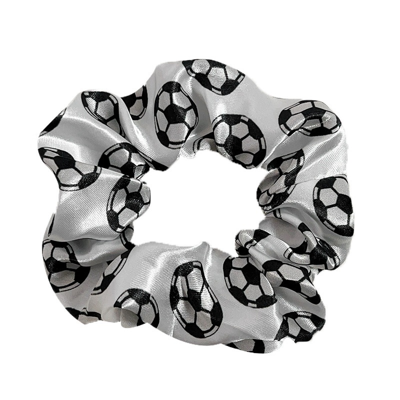 Women's Basketball Cheerleader Cloth Hair Tie Elastic Band Round Style