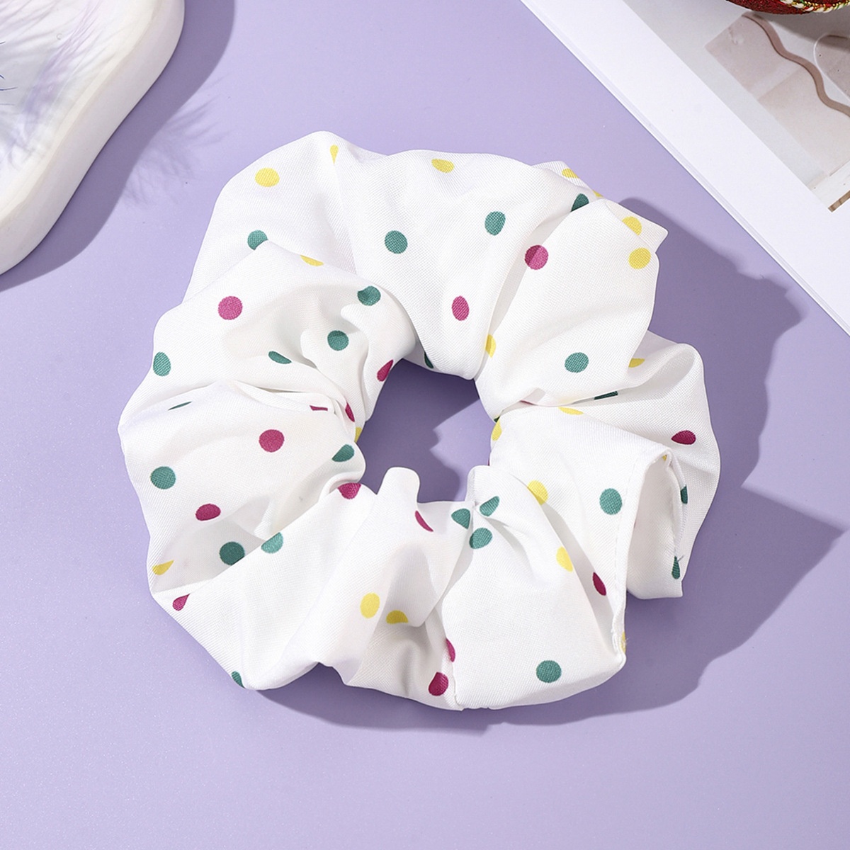 Women's Halloween Polka Dot Striped Elastic Hair Band Yellow Green Purple