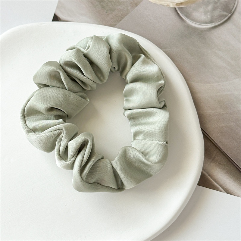 Women's High Elastic Summer Ponytail Scrunchie Hair Tie Solid Color