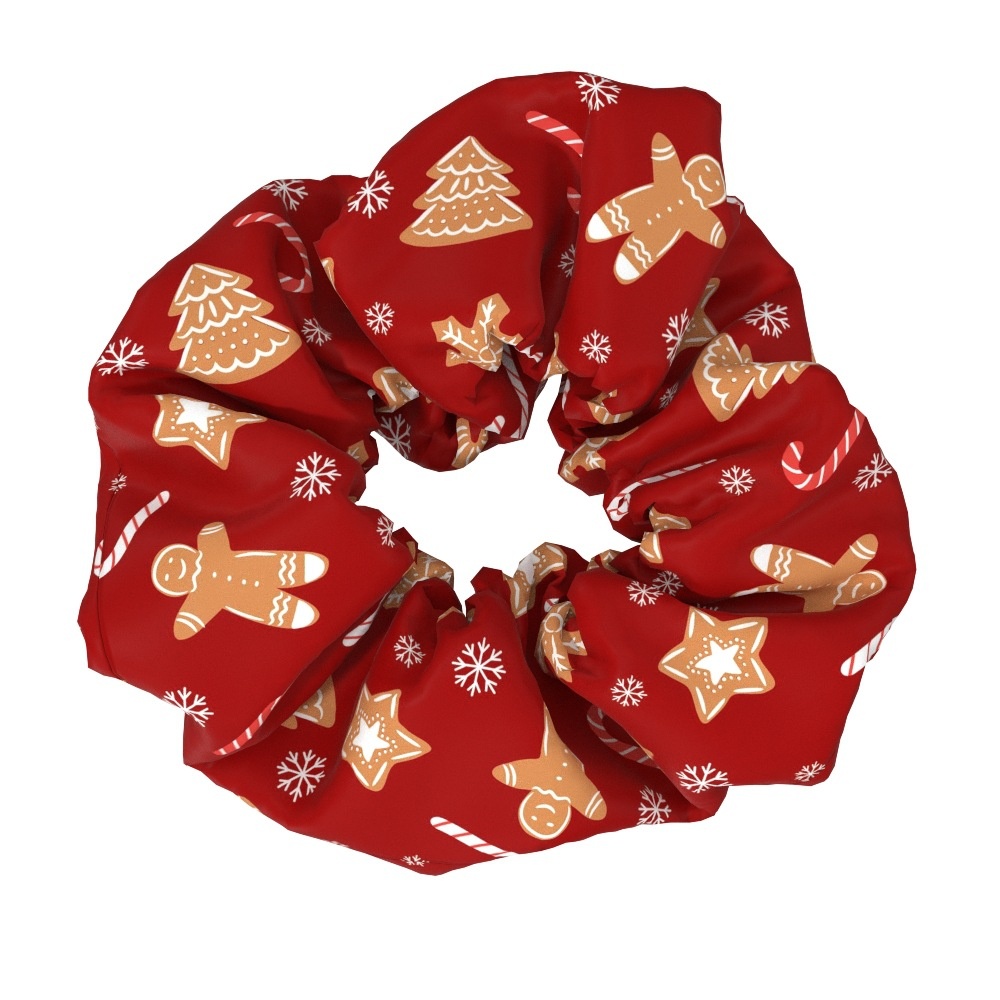 Women's Large Bow Hair Ties Festive Christmas Tree Pattern Cloth Headwear