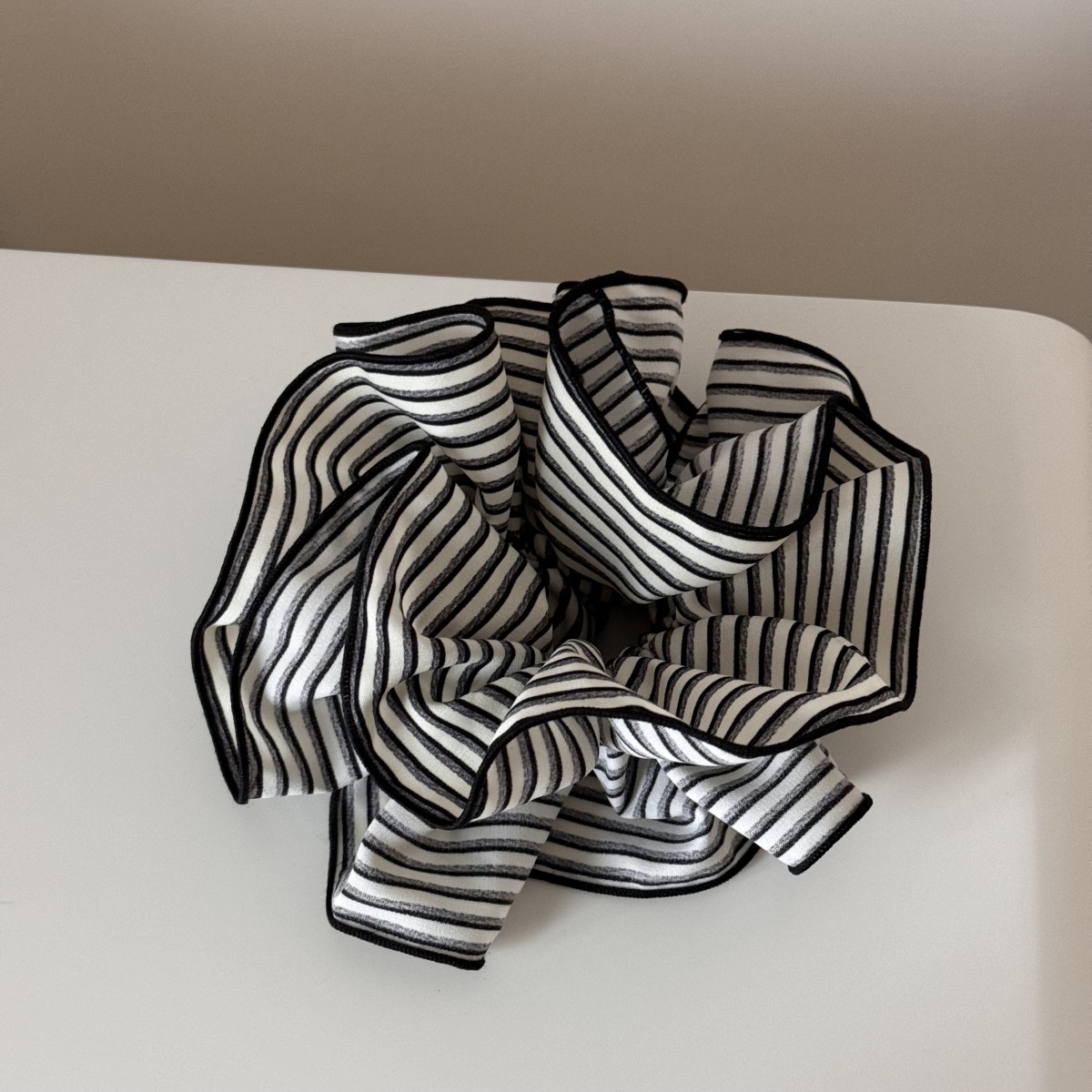 Women's Everyday Retro Cloth Hair Tie Accessory Black & White Striped