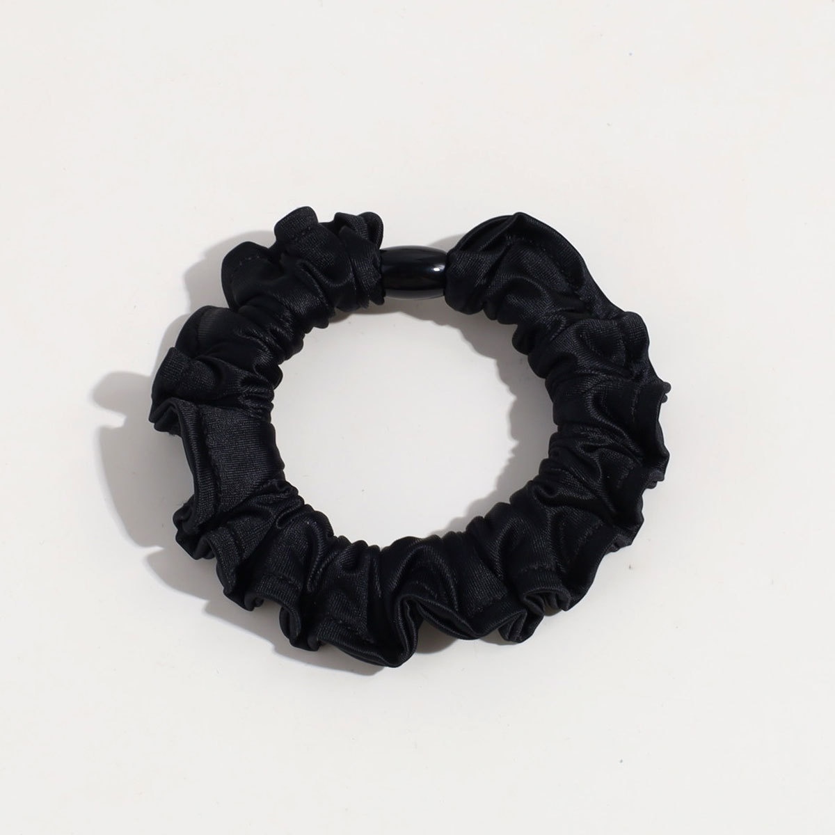 Women's Simple Brown Satin Hair Tie, Durable Solid Color Hair Accessory