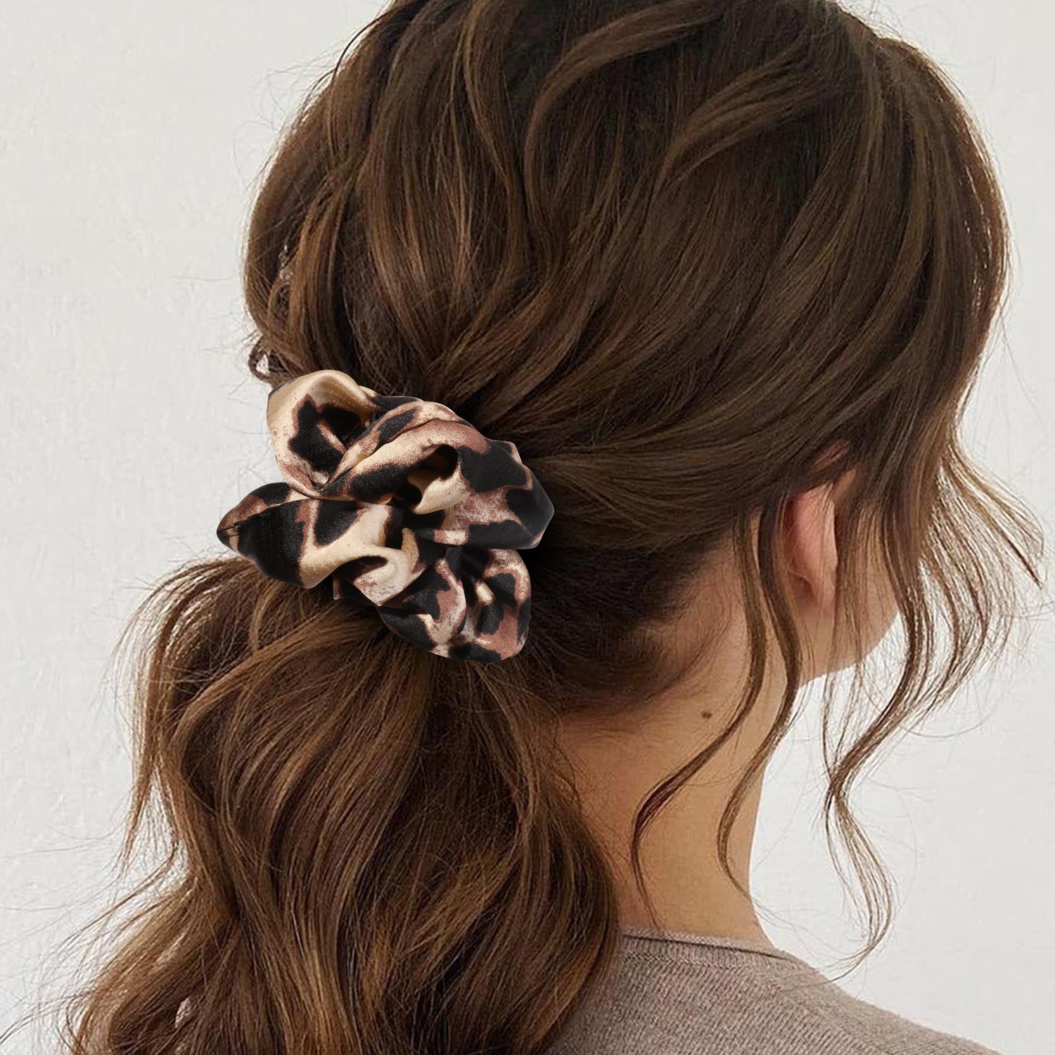 Women's Classic Color Block Cloth Hair Tie for Vacation Spring Summer