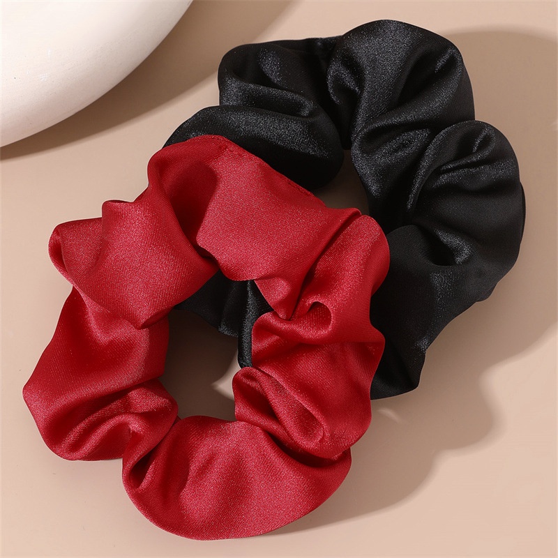 Women's French Satin Large Bow Headband Daily Hair Accessory Solid Color