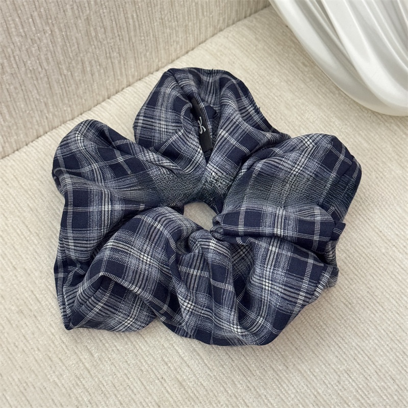 Women's Daily Cloth Scrunchies Retro Hair Ties Checkered Plaid