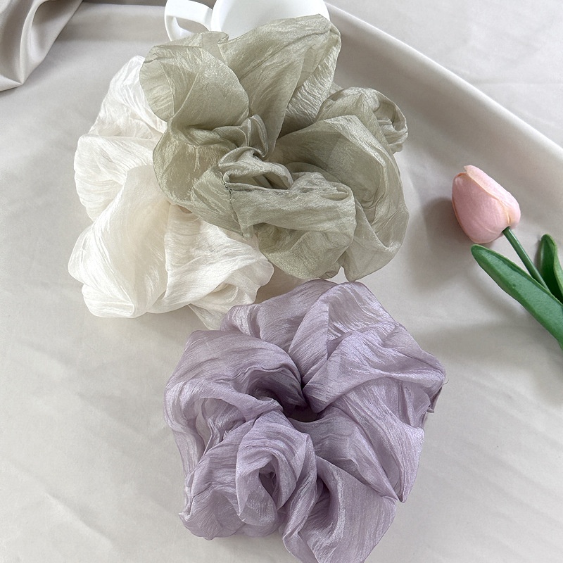 Women's Mesh Pleated Hair Ring Gentle Japanese Cloth Elastic Scrunchie Tie