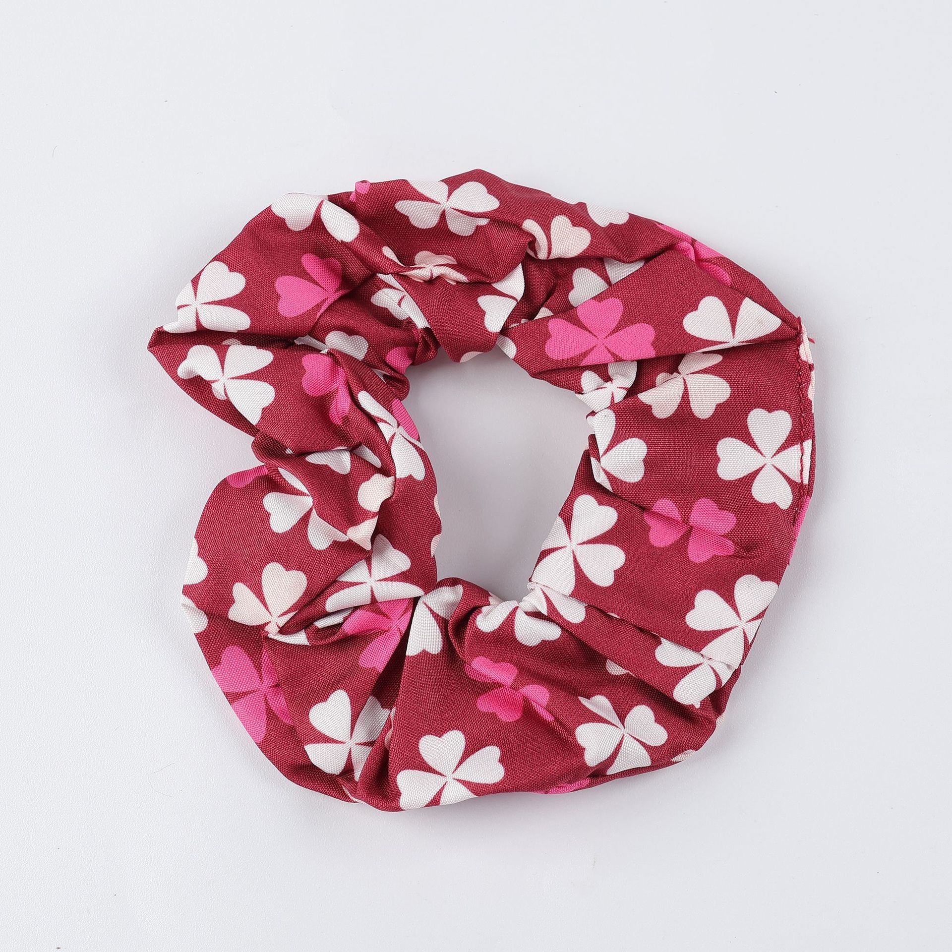 Women's Cloth Bow Elastic Hair Tie Daily Accessory Four-Leaf Clover