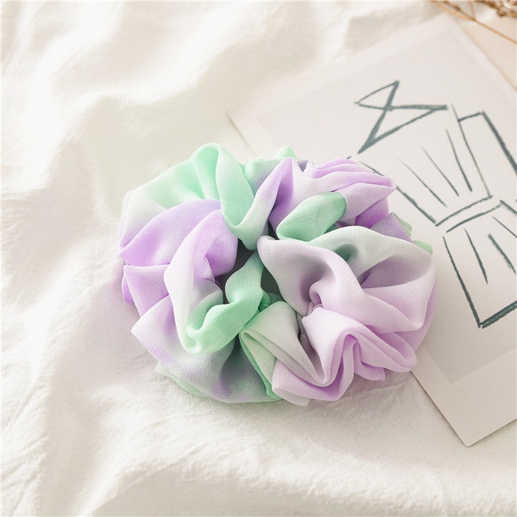 Women's Sweet Tie Dye Cloth Hair Tie Elastic Summer Daily Rubber Band