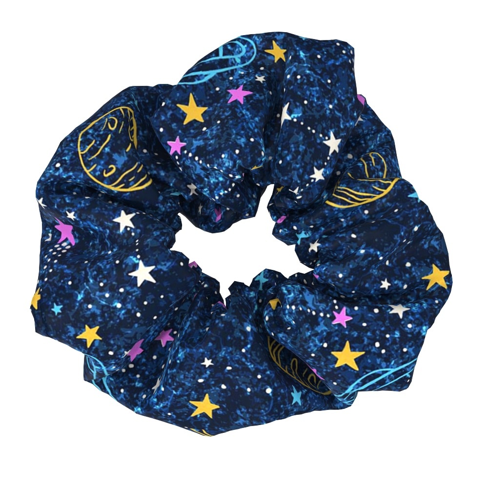 Women's Daily Handmade Fabric Hair Scrunchies Star Moon Floral