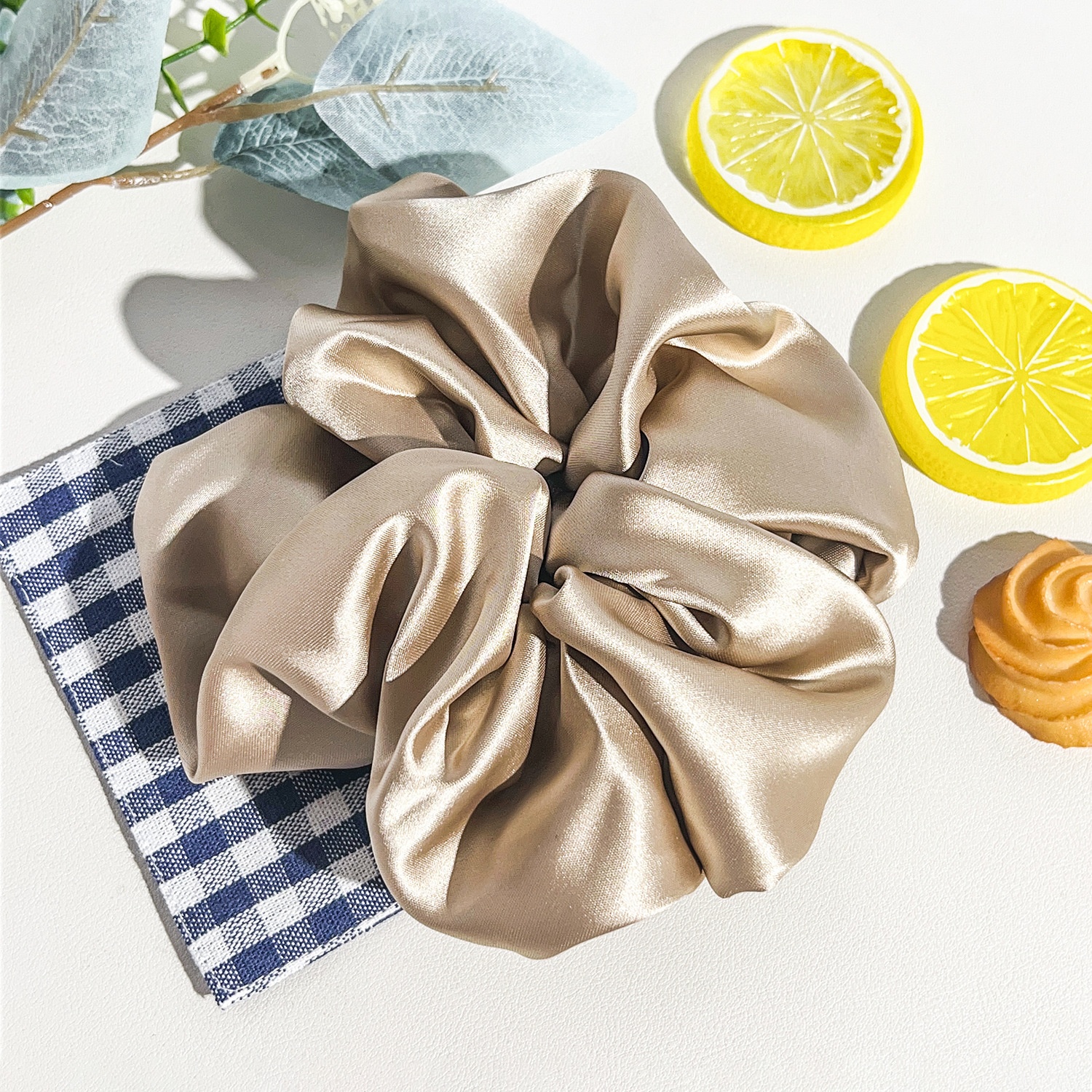 Women's Sweet All Season Cloth Hair Tie Scrunchie Solid Color