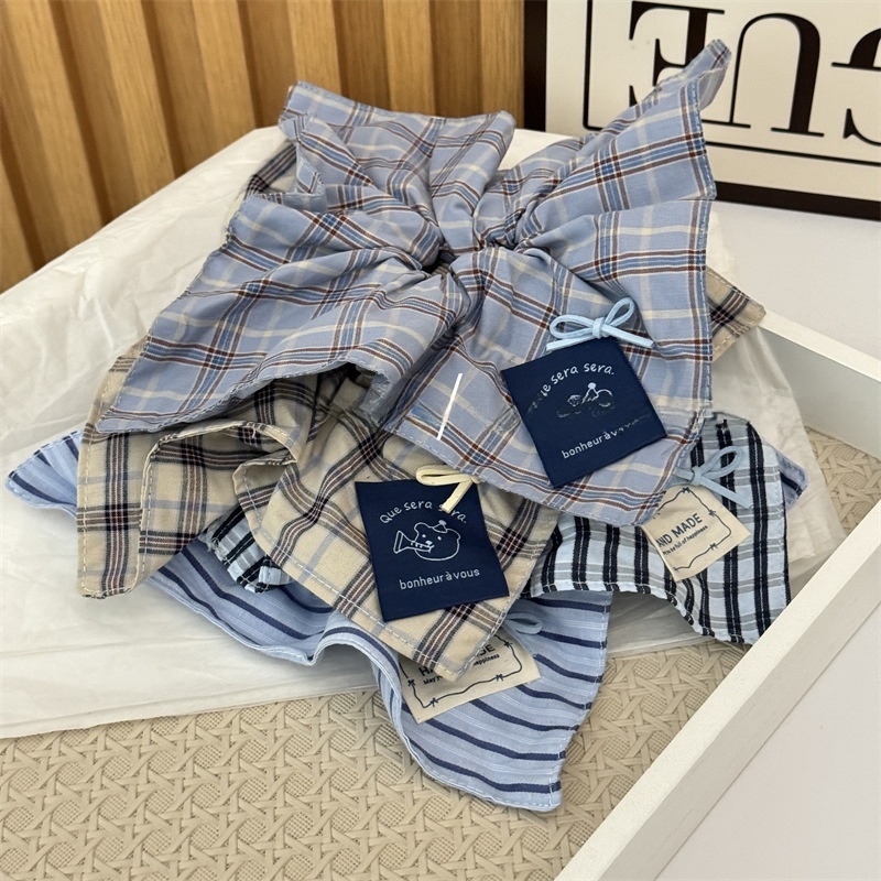 Women's Everyday Cloth Bowknot Hair Scrunchies Retro Checkered Plaid