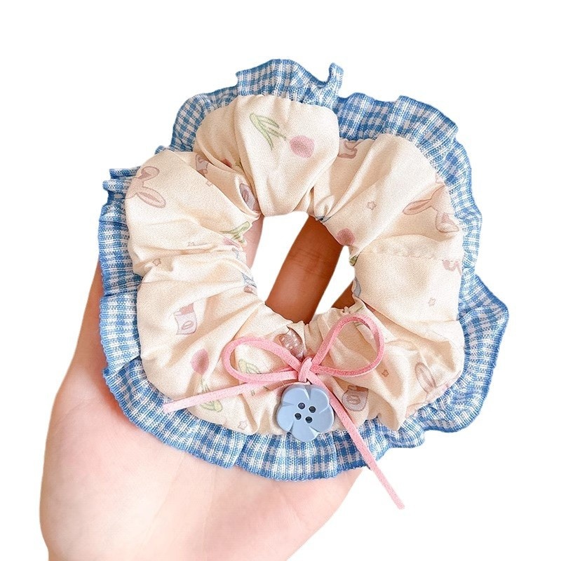 Women's Daily Cloth Lace Hair Tie Sweet Strawberry Floral Polka Dots