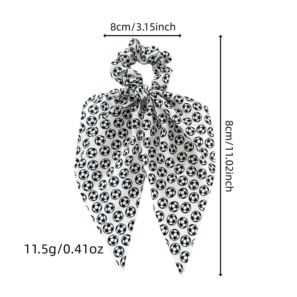 Women's Large Fabric Scrunchie Football Basketball Baseball Print