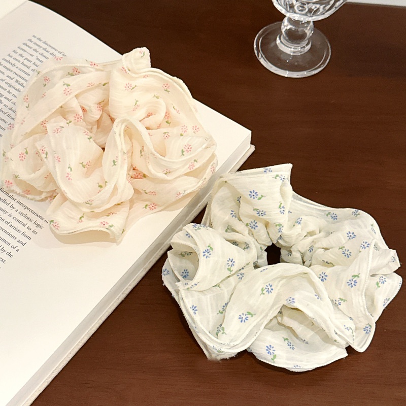 Women's Elegant Japanese Fabric Hair Tie For Weekend Ditsy Floral