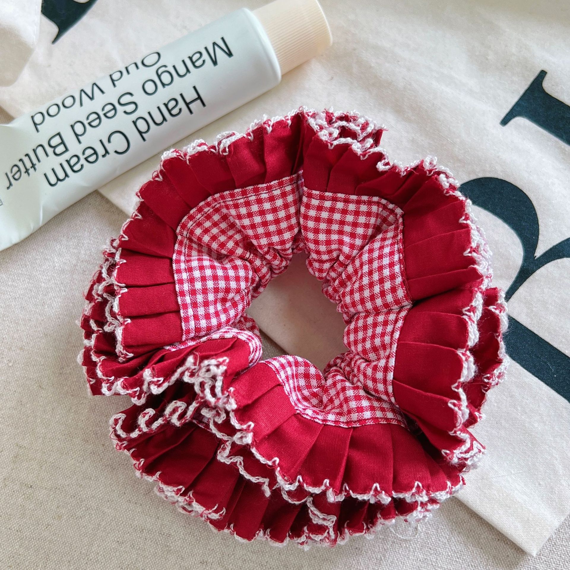 Women's Casual Daily Cloth Scrunchie Hair Tie Simple Plaid