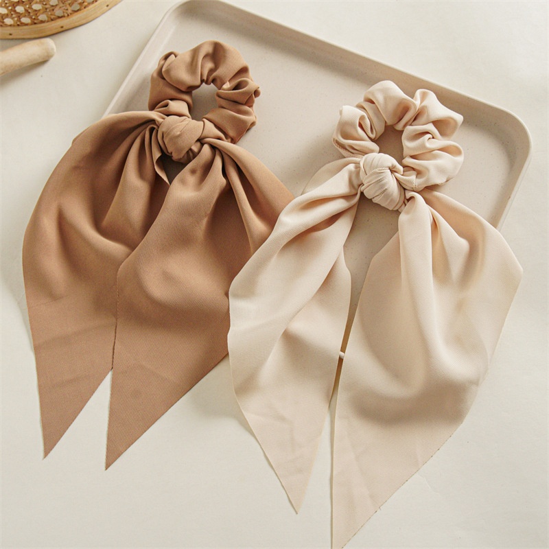 Women's Elegant Nylon Hair Tie for Casual Holiday Solid Color