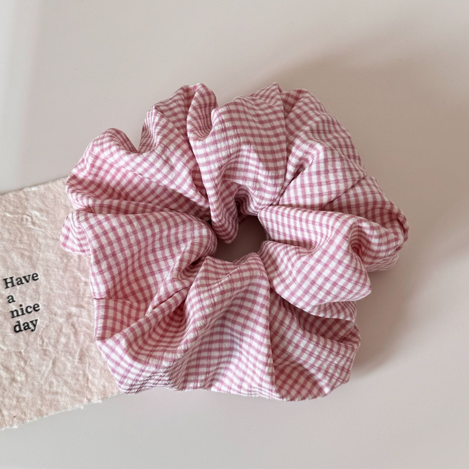 Women's Simple Spring Summer Polyester Hair Tie Pink Striped