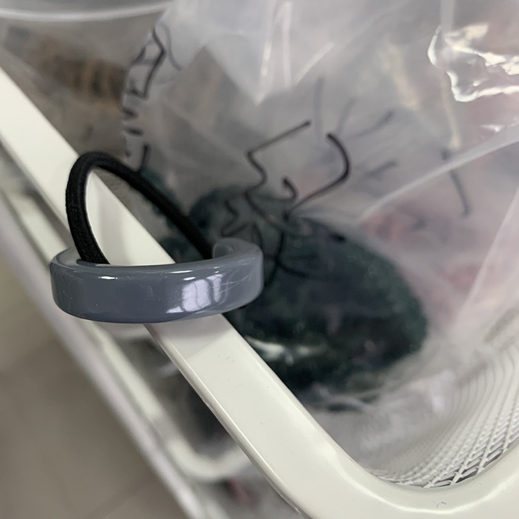 Women's Chic Resin Everyday Ponytail Holder Hair Tie Green Semicircle