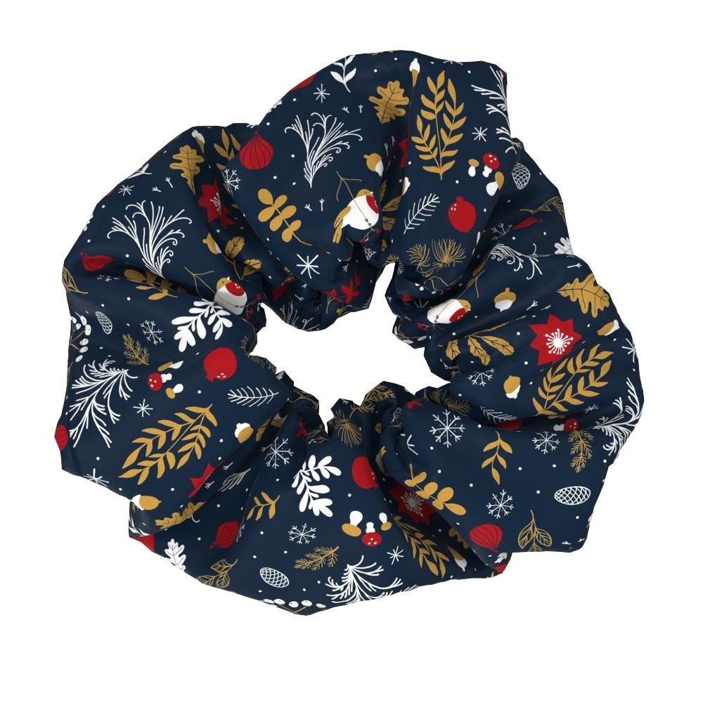 Women's Large Bow Hair Ties Festive Christmas Tree Pattern Cloth Headwear