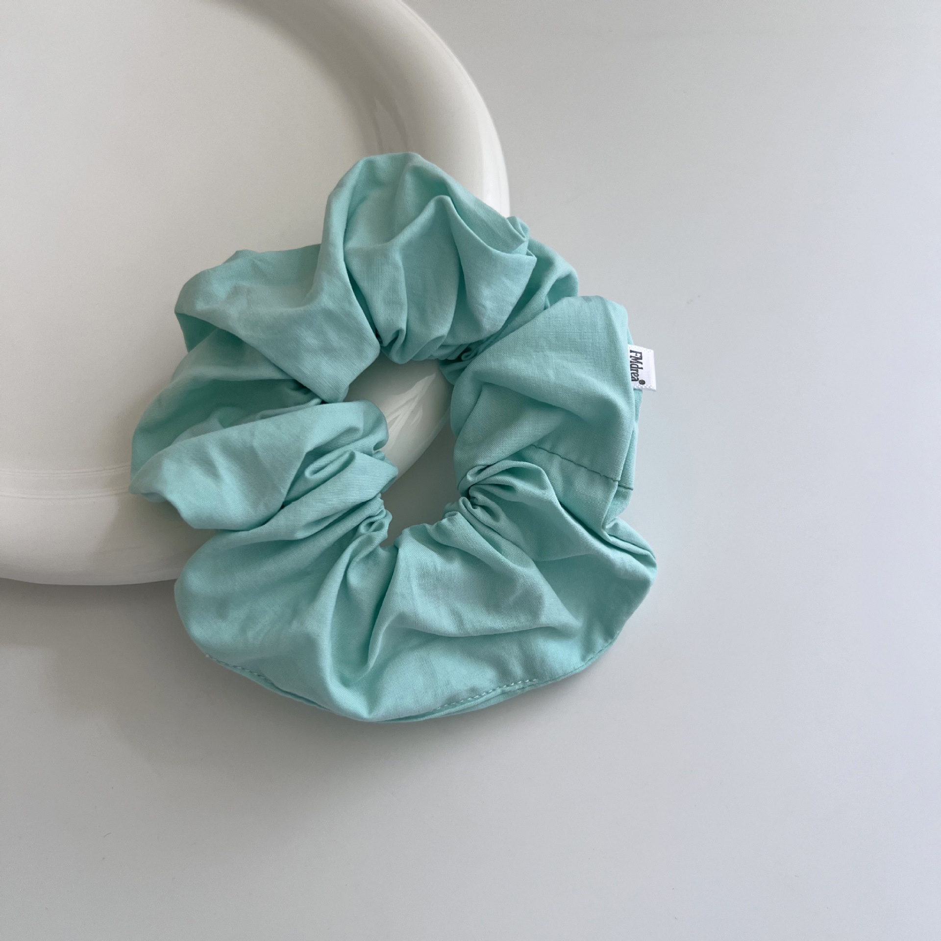 Women's Elegant Cloth Scrunchie Ponytail Holder Solid Colorful